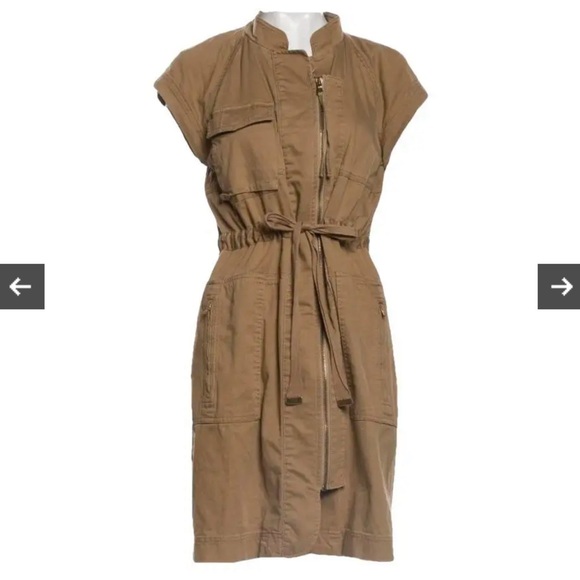 Vintage Y2k Marc By Marc Jacobs Military Cargo Zip Dress